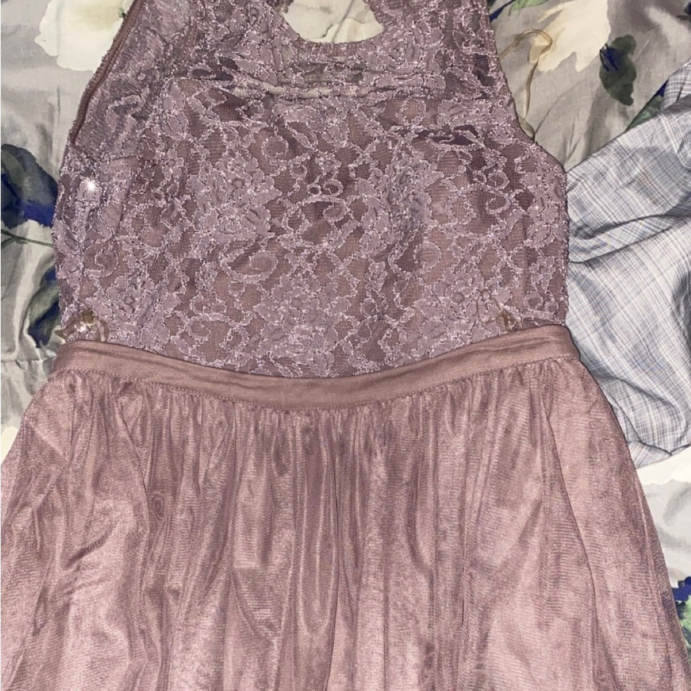 Purple two piece homecoming dress